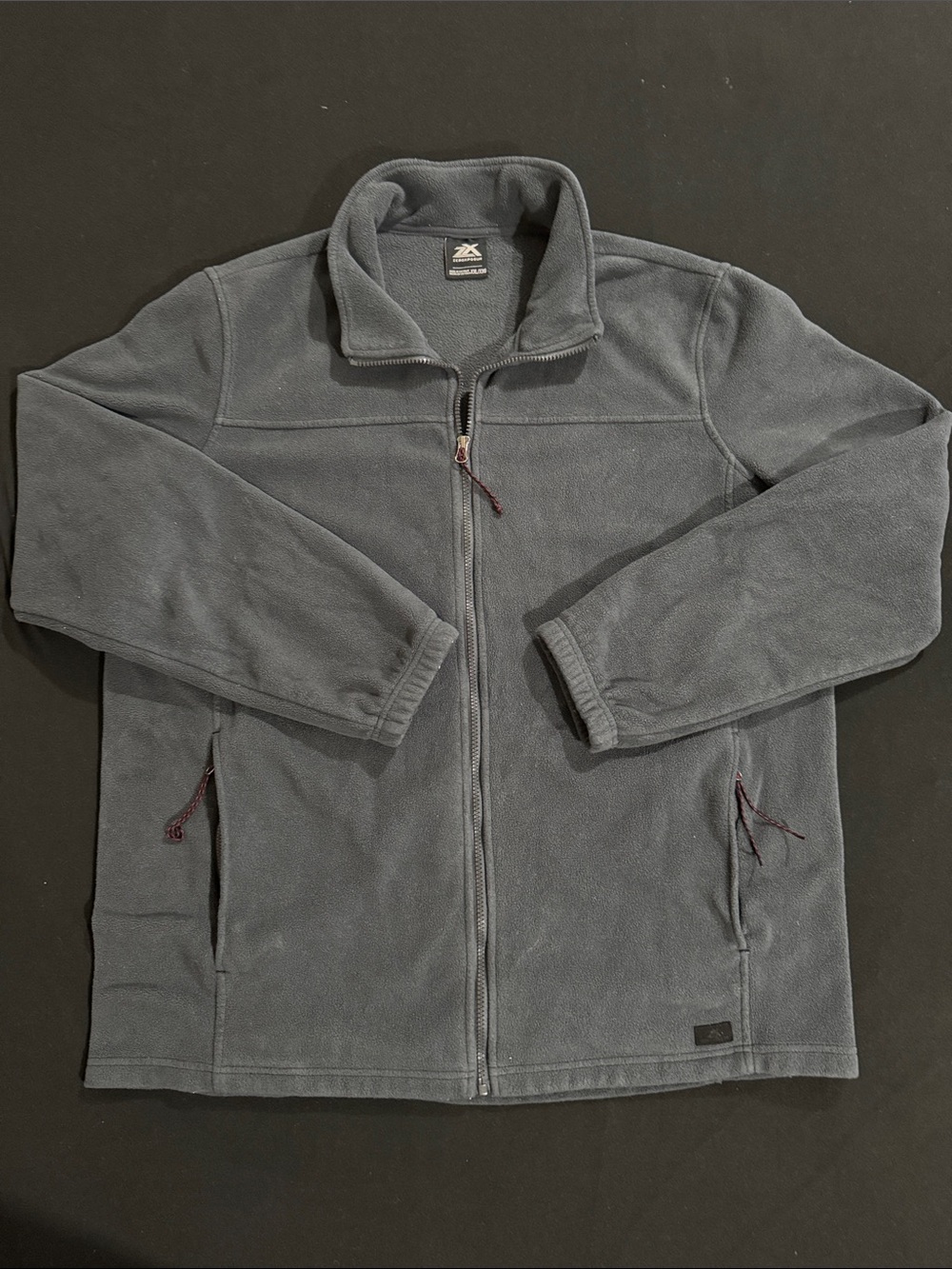 Men's Charcoal Full-Zip Fleece Jacket